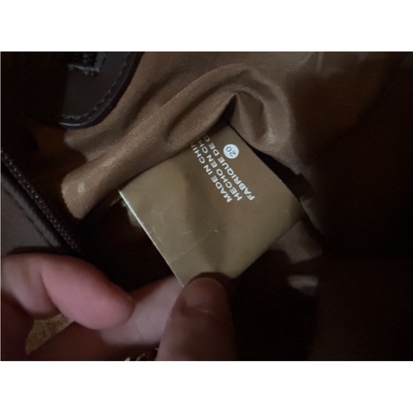 DIANE VON FURSTENBERG Two-Way Weekender Duffle Travel Bag Brown Suede Tri-Tone - Picture 15 of 16